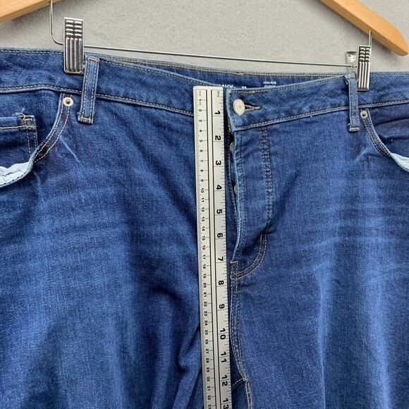 Old Navy Button Fly High Rise Curvy O.G. Straight Jeans Plus Size 22 Raw Hem - Picture 9 of 12